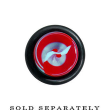Load image into Gallery viewer, 00G Clear Aqua Red Spiral Acrylic Ear Taper