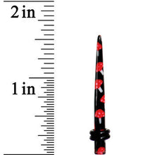 将图片加载到图库查看器,6G Black Red Mushroom Acrylic Ear Taper