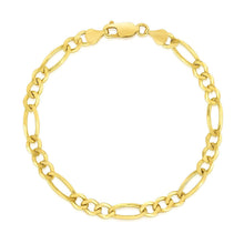 Load image into Gallery viewer, 10k Yellow Gold Solid Figaro Bracelet (4.50 mm)