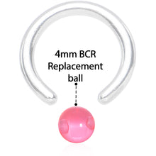将图片加载到图库查看器,4mm Pink Acrylic Captive Bead Ring Replacement Ball