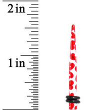 Load image into Gallery viewer, 6G Lovely Red Heart Acrylic Ear Taper
