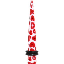 Load image into Gallery viewer, 2G Lovely Red Heart Acrylic Ear Taper