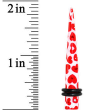 Load image into Gallery viewer, 2G Lovely Red Heart Acrylic Ear Taper