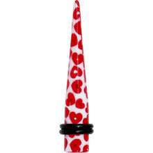 将图片加载到图库查看器,0G Lovely Red Heart Acrylic Ear Taper