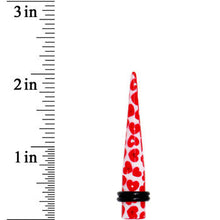 将图片加载到图库查看器,0G Lovely Red Heart Acrylic Ear Taper