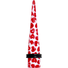 Load image into Gallery viewer, 00G Lovely Red Heart Acrylic Ear Taper