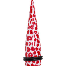 Load image into Gallery viewer, 5/8 Lovely Red Heart Acrylic Ear Taper