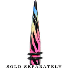 Load image into Gallery viewer, 0G Multi Color Animal Print Acrylic Ear Taper