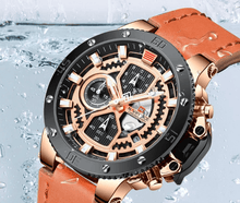 将图片加载到图库查看器,Men's Casual Waterproof Watch With Chronometers And Fluorescent Hands Excellent Design Perfect Gift