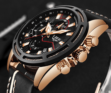 Load image into Gallery viewer, Waterproof Men's Sports Watch With Leather Transparent Belts, Chronometers Day View Perfect Gift