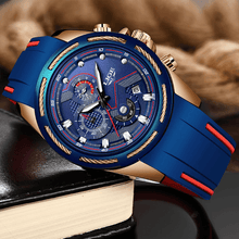 Load image into Gallery viewer, Men's Waterproof Modern Watch With Rubber Straps Multifunction Watches Unique Design Perfect Gift