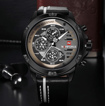 Load image into Gallery viewer, Men's Sports Waterproof Watch With Chronometers And Leather Belt Multifunction Wristwatch Unique Design Perfect Gift