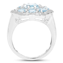 将图片加载到图库查看器,6.64 Carat Genuine Blue Topaz .925 Sterling Silver Ring
