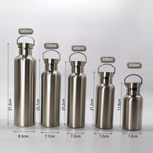 将图片加载到图库查看器,350/500/750/1000ml Double Wall Stainless Steel Water Bottle Thermos Bottle Keep Hot and Cold Insulated Vacuum Flask for Sport Stainless Steel Water Bottle Double Wall Vacuum Insulated Leak Proof Sports Bottle