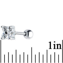 Load image into Gallery viewer, 16G 5mm Clear CZ Flower Cartilage Tragus Earring