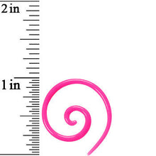 Load image into Gallery viewer, 12G Pink Acrylic Super Spiral Taper