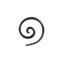 Load image into Gallery viewer, 14G Black Acrylic Super Spiral Taper