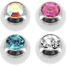 Load image into Gallery viewer, 4mm Steel Gem Captive Ring Replacement Ball Bonus Pack Set