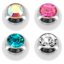 Load image into Gallery viewer, 4mm Steel Gem Captive Ring Replacement Ball Bonus Pack Set