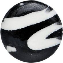 Load image into Gallery viewer, Zebra Print Glow in the Dark Saddle Plug 2G to 1 Inch