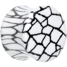 Load image into Gallery viewer, Snake Skin Glow in the Dark Saddle Plug 2G to 1 Inch