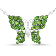 Load image into Gallery viewer, 4.88 Carat Genuine Chrome Diopside and White Topaz .925 Sterling Silver Pendant