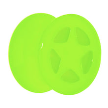 Load image into Gallery viewer, Acrylic Neon Green Star Tunnel Plug 2G to 20mm