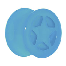 Load image into Gallery viewer, Acrylic Neon Blue Star Tunnel Plug 2G to 20mm