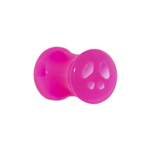 Load image into Gallery viewer, Acrylic Neon Pink Peace Sign Tunnel Plug 2G to 20mm