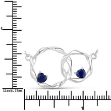 Load image into Gallery viewer, 0.70 Carat Genuine Blue Sapphire .925 Sterling Silver Pendant
