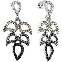Load image into Gallery viewer, Ravishing Rhinestone Leaf Earrings