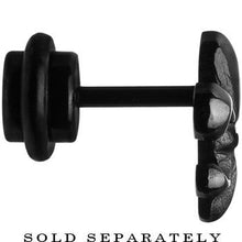 Load image into Gallery viewer, Black Titanium Fleur De Lis Cheater Plug