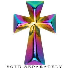 将图片加载到图库查看器,Rainbow Titanium Cross Cheater Plug