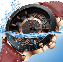 Load image into Gallery viewer, Men's Waterproof Sport Watch With Leather Belts And Large Numbers Details Unique Design Perfect Gift
