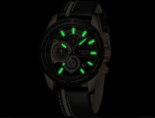 Load image into Gallery viewer, Waterproof Men's Sports Watch With Leather Transparent Belts, Chronometers Day View Perfect Gift