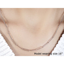 Load image into Gallery viewer, 14k White Gold Wire Paperclip Chain (2.7mm)