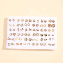 Load image into Gallery viewer, 36-Pairs: Women's Fashion Earrings Set - Assorted Heart, Flower, Geometric & More