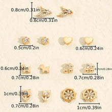 Load image into Gallery viewer, 36-Pairs: Women's Fashion Earrings Set - Assorted Heart, Flower, Geometric & More