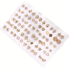 Load image into Gallery viewer, 36-Pairs: Women's Fashion Earrings Set - Assorted Heart, Flower, Geometric & More