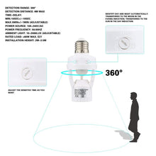 将图片加载到图库查看器,360 Degree Detection PIR Infrared Motion Sensor E27 LED Light