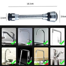 Load image into Gallery viewer, 360 Degree Kitchen Sink Tap Faucet Extender, Universal Stainless Steel Faucet Extender with Flexible Swivel Tap Aerator Hose, 2 Water Outlet Modes, Faucet Extender Water Saving Bathroom Kitchen Accessories