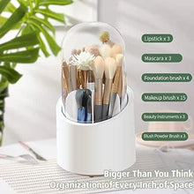 Load image into Gallery viewer, 360-Degree Rotating Dustproof Makeup Brush Organizer
