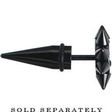 Load image into Gallery viewer, 0G Biohazard Spiked Logo Fake Taper Ear Plug