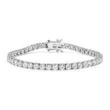 Load image into Gallery viewer, 14K White Gold 5.00 Cttw Prong Set Lab Grown Round Diamond Classic Tennis Bracelet (F-G Color, VS2-SI1 Clarity) - 7.25"