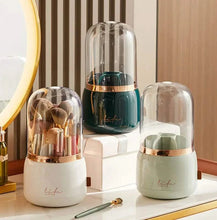 Load image into Gallery viewer, 360° Rotating Makeup Brush Holder with Lid Makeup Organizer