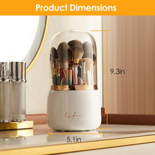 Load image into Gallery viewer, 360° Rotating Makeup Brush Holder with Lid Makeup Organizer
