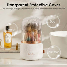 Load image into Gallery viewer, 360° Rotating Makeup Brush Holder with Lid Makeup Organizer