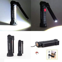 Load image into Gallery viewer, 360° Rotation Inspection Lamp LED + COB Flexible Cordless Rechargeable Work Light