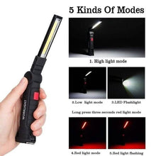 Load image into Gallery viewer, 360° Rotation Inspection Lamp LED + COB Flexible Cordless Rechargeable Work Light
