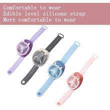Load image into Gallery viewer, 360°Rotation Kids Portable Wrist Strap Mini Watch Hand Held Fan Cat Design